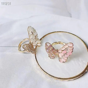 SENYU Butterfly Zirconia Ring Women Jewelry