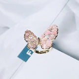 SENYU Butterfly Zirconia Ring Women Jewelry