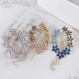 SENYU Flower Cluster Earrings Colorful CZ Women's Party Earring