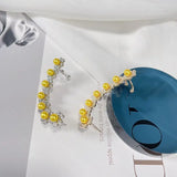 SENYU Flower Cuff Earring CZ Angel Wing Ear Sweep Wrap Cuff Earrings