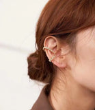 SENYU Women CZ Zirconia Ear Cuff Earring Plating Earrings