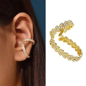 SENYU Women CZ Zirconia Ear Cuff Earring Plating Earrings