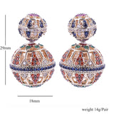 SENYU 18mm Zirconia Ball Stud Earring Double Ball Earring for Women