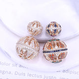 SENYU 18mm Zirconia Ball Stud Earring Double Ball Earring for Women