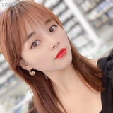 SENYU Banquet Flower Hoop Earrings Micro-inlay CZ Earring