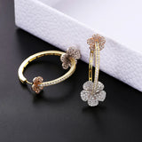 SENYU Zircon Round Hoop Earrings Plating Hot Jewelry