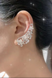 Crystal Angel Wing Ear Sweep Wrap Cuff Earrings Gold/Rhodium Plate CZ Earrings