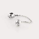 Love Hearts 925 Sterling Silver Clip Core Lock Safety Charm Beads
