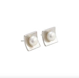 SFE2 Freshwater Pearl Stud Earrings for Women