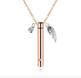 SFN4 Steel Fast Chain Shell Long Pendant Necklace