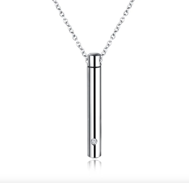 SFN4 Steel Fast Chain Shell Long Pendant Necklace