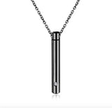 SFN4 Steel Fast Chain Shell Long Pendant Necklace
