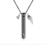 SFN4 Steel Fast Chain Shell Long Pendant Necklace