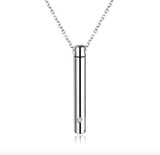 SFN4 Steel Fast Chain Shell Long Pendant Necklace