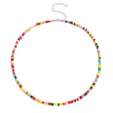 Bohemia Rainbow Seed Beads Choker Necklace