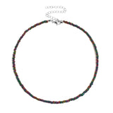 Bohemia Rainbow Seed Beads Choker Necklace