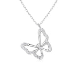 SFN6 Butterfly Pendant Necklace Female Crystal Jewelry
