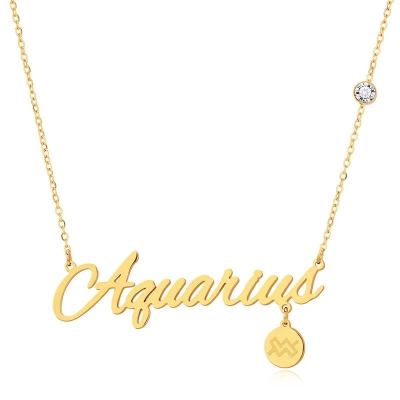 SFN7 Stainless Steel Name Necklace Choker Pendant Gift