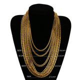 SGMAN Double Mill Chain Necklace Stainless Steel Jewelry Gift