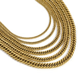 SGMAN Double Mill Chain Necklace Stainless Steel Jewelry Gift