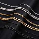 SGMAN Double Mill Chain Necklace Stainless Steel Jewelry Gift