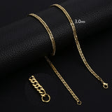 SGMAN Double Mill Chain Necklace Stainless Steel Jewelry Gift