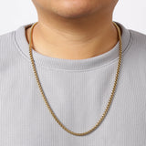 SGMAN Square Pearl Necklace Real Plating Stainless Steel Chain