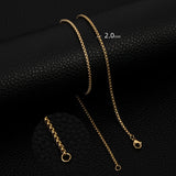 SGMAN Square Pearl Necklace Real Plating Stainless Steel Chain