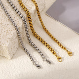 SGMAN Stainless Steel Box Chain Bracelet for Men Women Hip Hop Party Jewelry