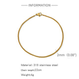 SGMAN Stainless Steel Box Chain Bracelet for Men Women Hip Hop Party Jewelry
