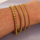 SGMAN Stainless Steel Box Chain Bracelet for Men Women Hip Hop Party Jewelry