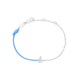 925 Silver Rope Bracelet Water Drop Crystal Chain Women Jewelry