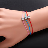 Real 925 Silver Bracelet with Clear Zircon CZ Bead