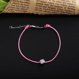 Real 925 Silver Bracelet with Clear Zircon CZ Bead