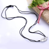 925 Sterling Silver Handcuffs Pendant Necklace Rope Adjustable