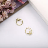 925 Silver Huggie Earrings Butterfly Cartilage Hoops