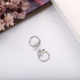 925 Silver Huggie Earrings Butterfly Cartilage Hoops
