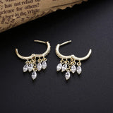 925 Silver Crystal Water Drop Earrings Wedding Jewelry Zircon CZ Piercing
