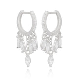 925 Silver Crystal Water Drop Earrings Wedding Jewelry Zircon CZ Piercing