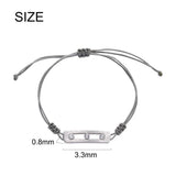 925 Silver Bracelet Moving Balls Clear Zircon Grey String