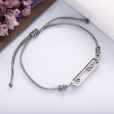 925 Silver Bracelet Moving Balls Clear Zircon Grey String