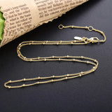 925 Silver Ball Chain Necklaces for Women Classic Jewelry Long Choker