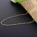 925 Silver Ball Chain Necklaces for Women Classic Jewelry Long Choker