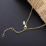 925 Silver Ball Chain Necklaces for Women Classic Jewelry Long Choker