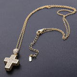 925 Sterling Silver Cross Pendant Necklace Full CZ Women Japan S925 Jewelry