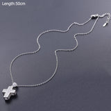 925 Sterling Silver Cross Pendant Necklace Full CZ Women Japan S925 Jewelry