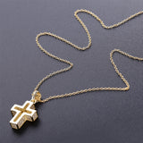 925 Sterling Silver Cross Pendant Necklace Full CZ Women Japan S925 Jewelry