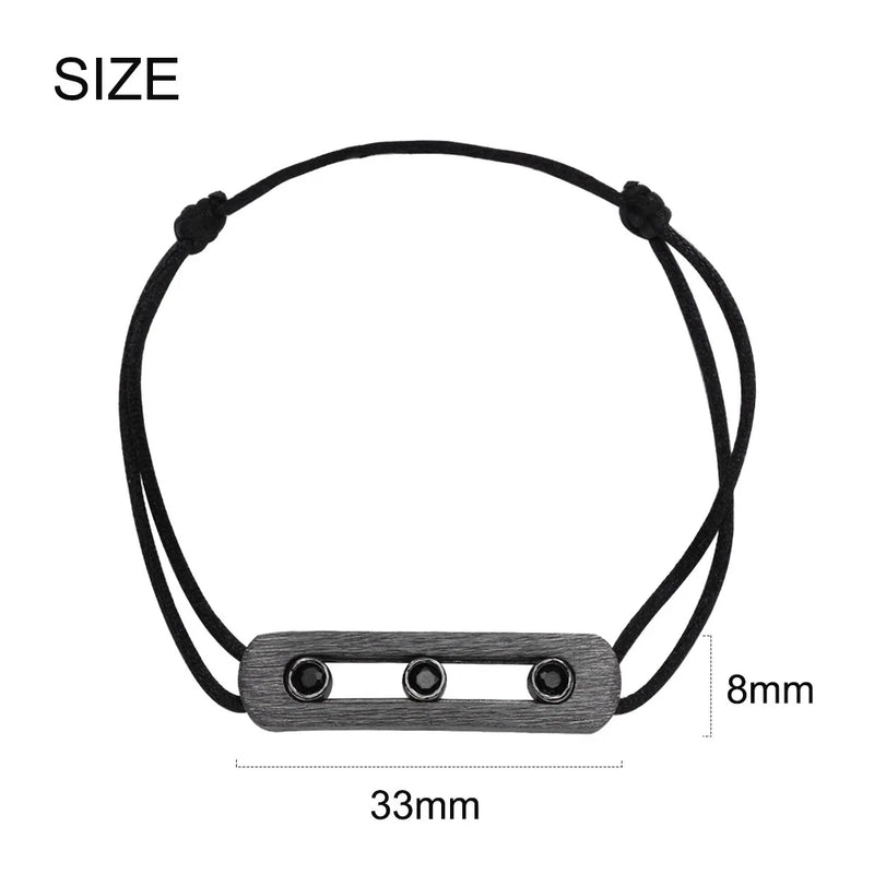 925 Silver String Bracelet Zircon Jewelry