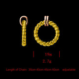 925 Silver Twist Circle Pendant Necklace Eourope Couple Jewelry