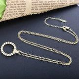 925 Silver Twist Circle Pendant Necklace Eourope Couple Jewelry